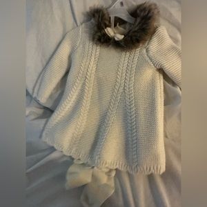 3 piece baby girl sweater set